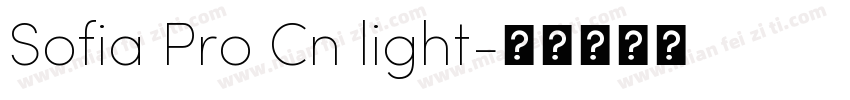 Sofia Pro Cn light字体转换